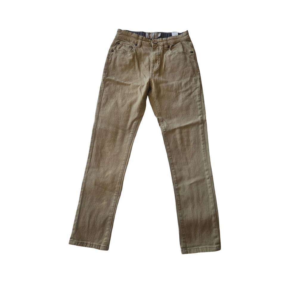Lucky Brand Boys Authentic‎ Skinny Stretch Khaki Pants Size 10 Adjustable Waist